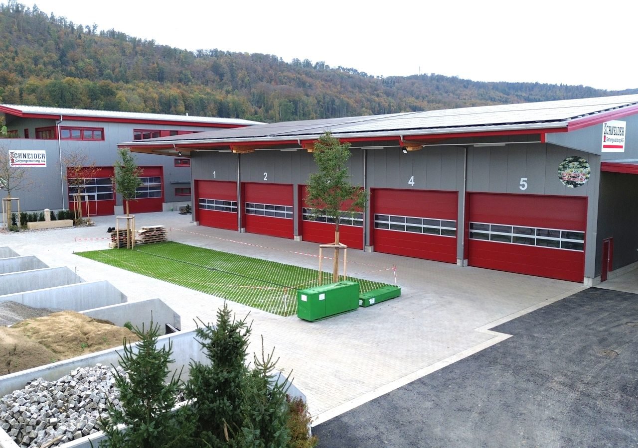 Betriebsbau Schneider Ettingen — Drohnenaufnahme Gesamtanlage